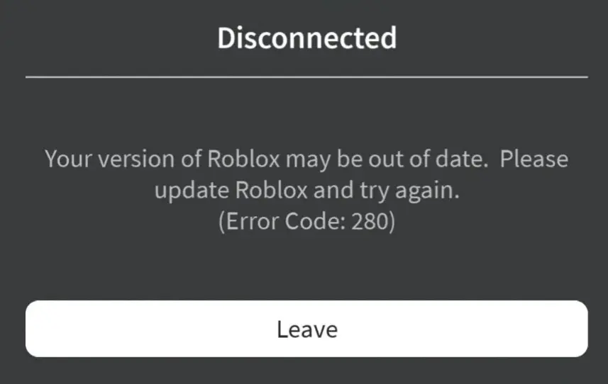 error code 280 delta executor roblox