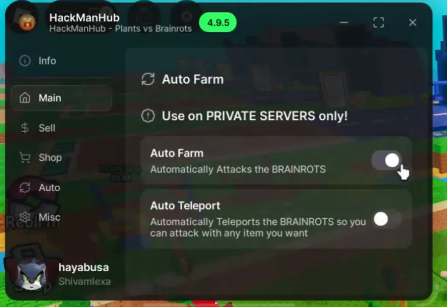 Hackman HUB Plants vs Brainrots