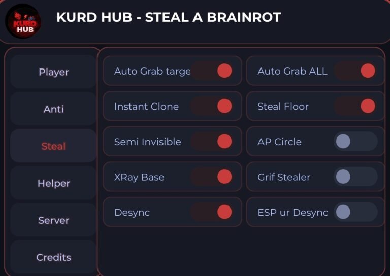 KURD HUB Steal a Brainrot Script NO KEY