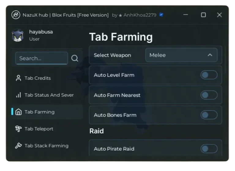 Nazux Hub Blox Fruits Script