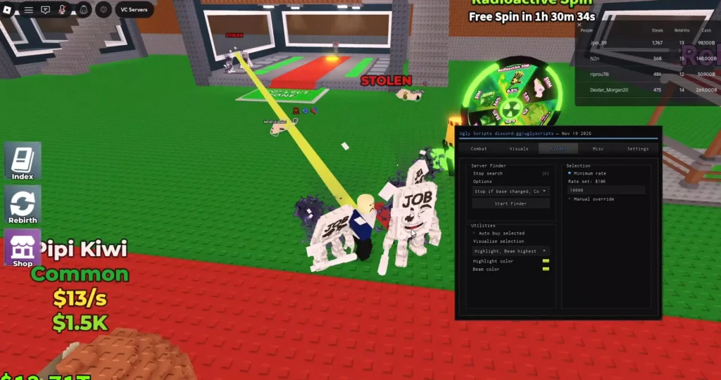 UGLY HUB AUTO FISH Steal a Brainrot Script