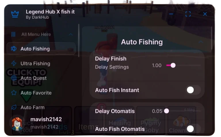 legend hub x fish it script