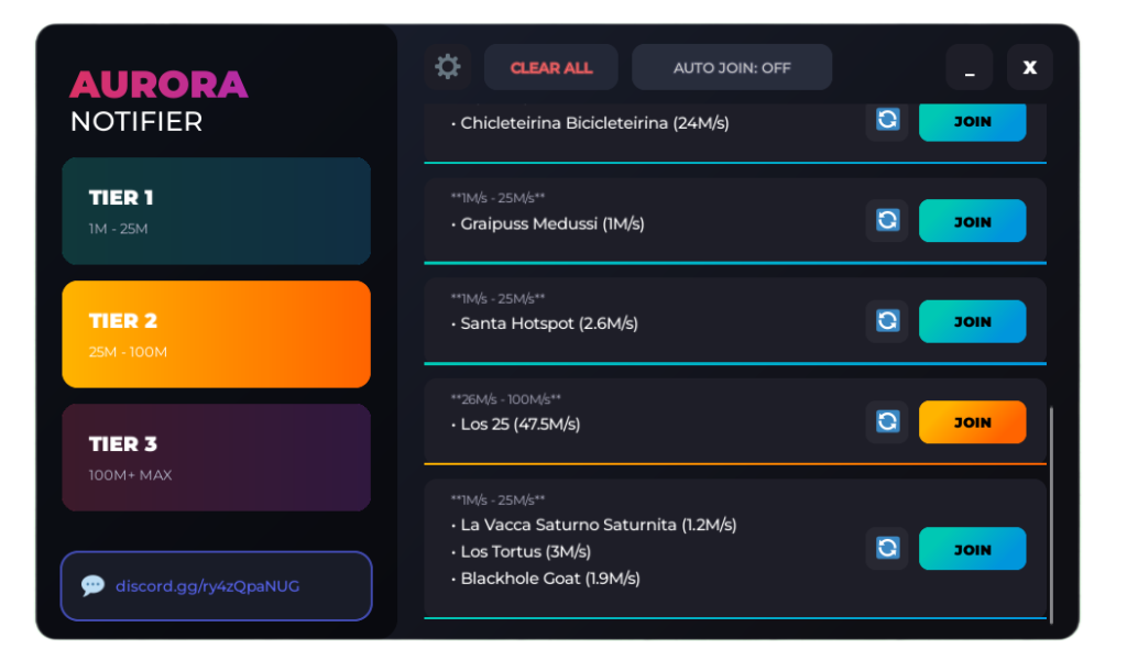 Aurora Notifier Brainrot Finder