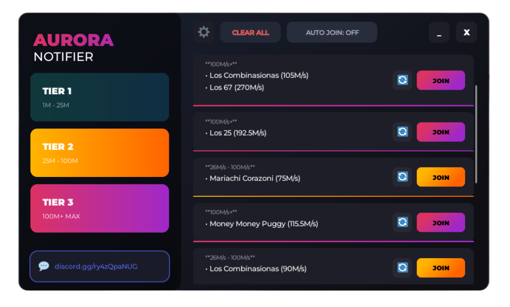 Aurora Notifier Brainrot Finder