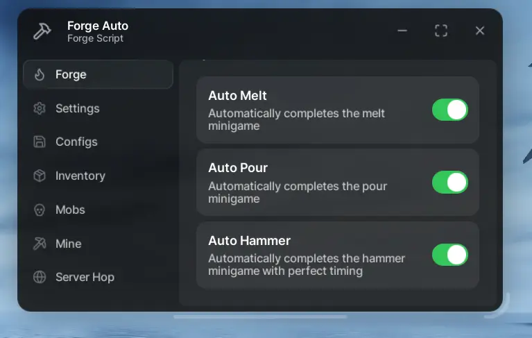ToastyXD Hub Script | The Forge NO KEY Auto Rock, Auto Level Up, ESP etc.