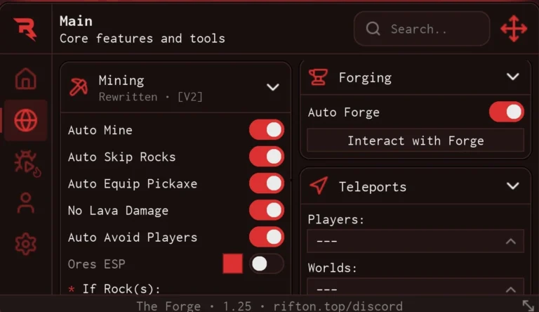 rift hub script the forge 1