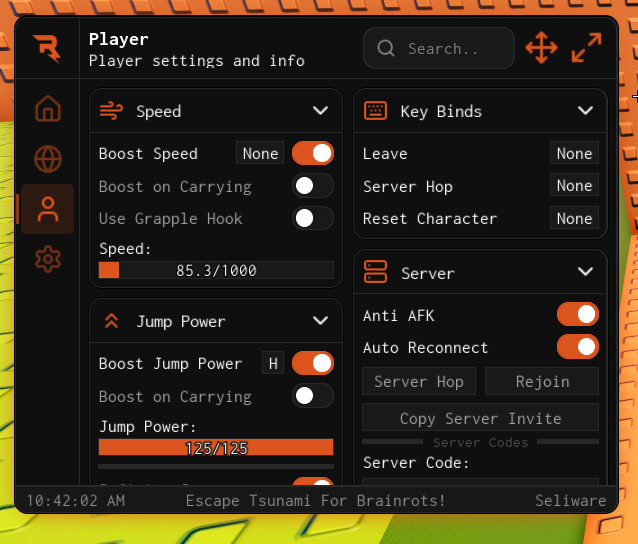 Escape Tsunami For Brainrots Script Rift Hub *No Key* High Jump, Walk Speed, God Mode, No Clip, Fast Pick Brainrot