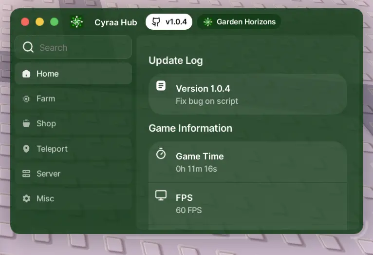 Garden Horizons Script NO KEY