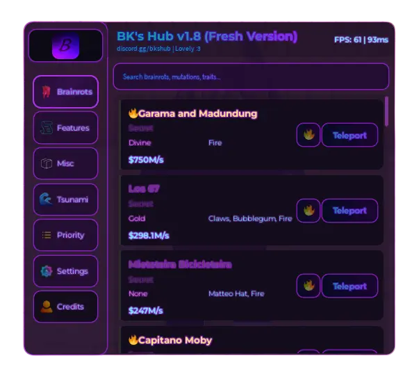 Steal a Brainrot Script BK Hub script free