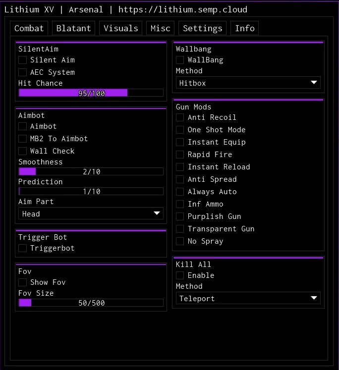 Lithium Arsenal Script | Roblox Arsenal Script NO KEY | Aimbot & ESP (Mobile & PC)