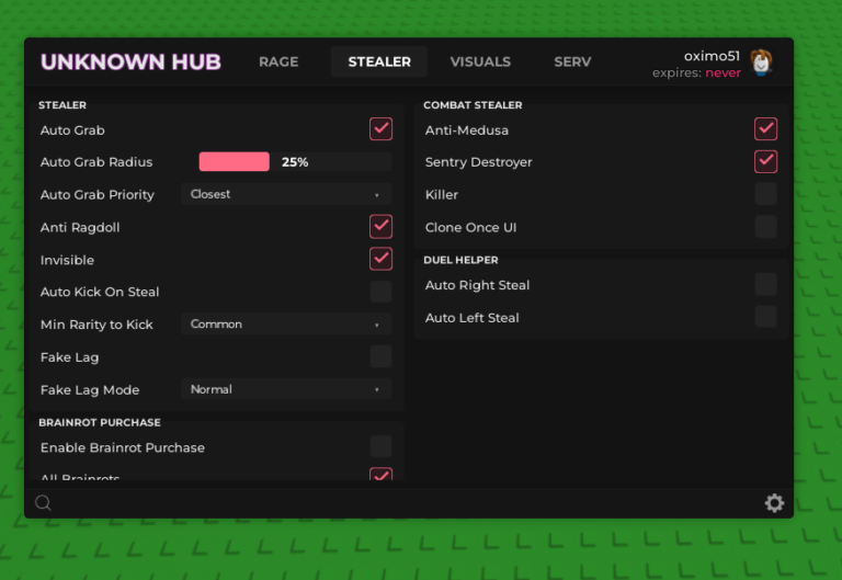 Steal a Brainrot Script Unknown Hub No Key