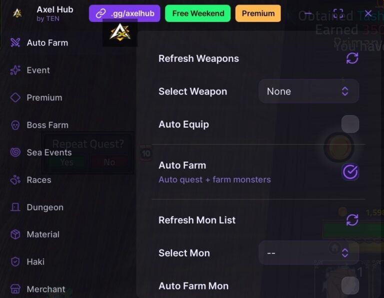 King Legacy Script 2026: Auto Farm Level, Unlock Sea, Auto Add All, Dungeon, Auto Sea Beast Race