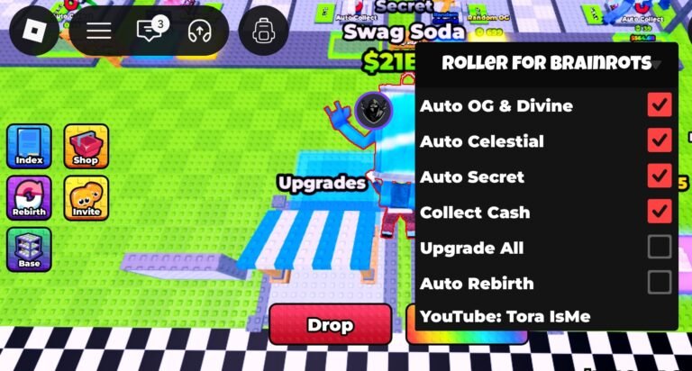 Roller For Brainrots Script NO Key PasteBin 1